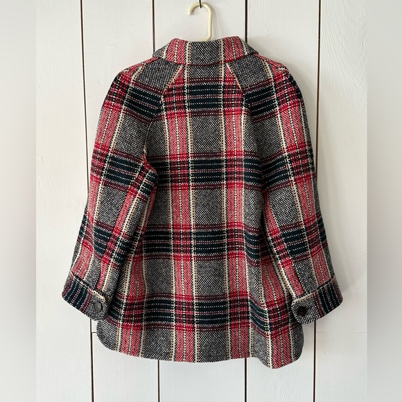 Sezane Izaac Plaid Mid Length Coat Sz 4 NWT - Picture 5 of 16